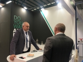 Visitors at our booth in IVS 2019